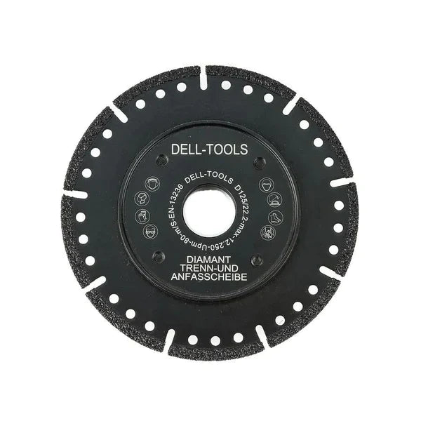 Dell-Tools Diamanttrenn/Anfasscheibe 115mm-180mm. Keramik, PVC